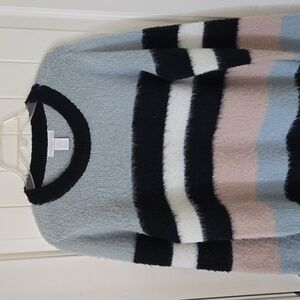 Design History Wool Mohair Blend Fuzzy Striped Sweater NEW Size M